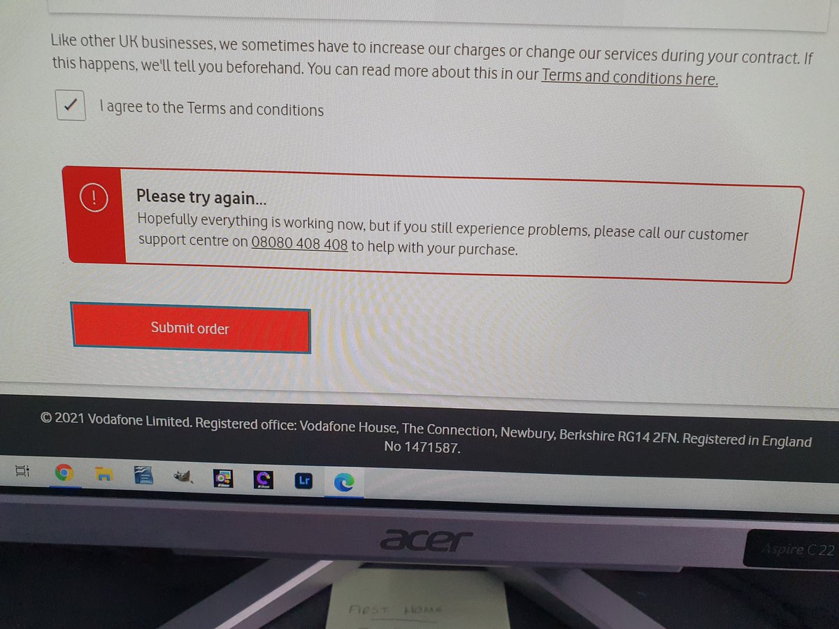 bakingwithgran's tweet photo. @VodafoneUK Been trying to order a phone for my son all morning but keep getting the same error. Called the Customer Service number but no one can help as you can't order Pay As You go phones over the phone?? So what now?? https://t.co/M9nPPEY2PY