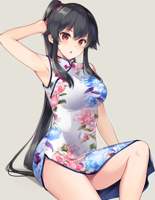 矢矧にチャイナドレス着せたかった絵 