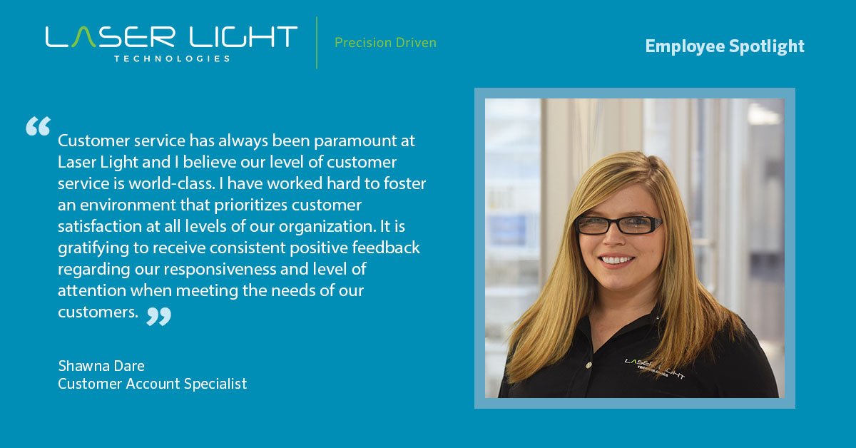 laserusa's tweet photo. Employee Spotlight | Shawna Dare, Customer Account Specialist 

Shawna's excellent communication skills, ability to quickly understand customer needs, and smoothness in onboarding new clients makes her an ideal customer account specialist. https://t.co/aghwaiTnpm