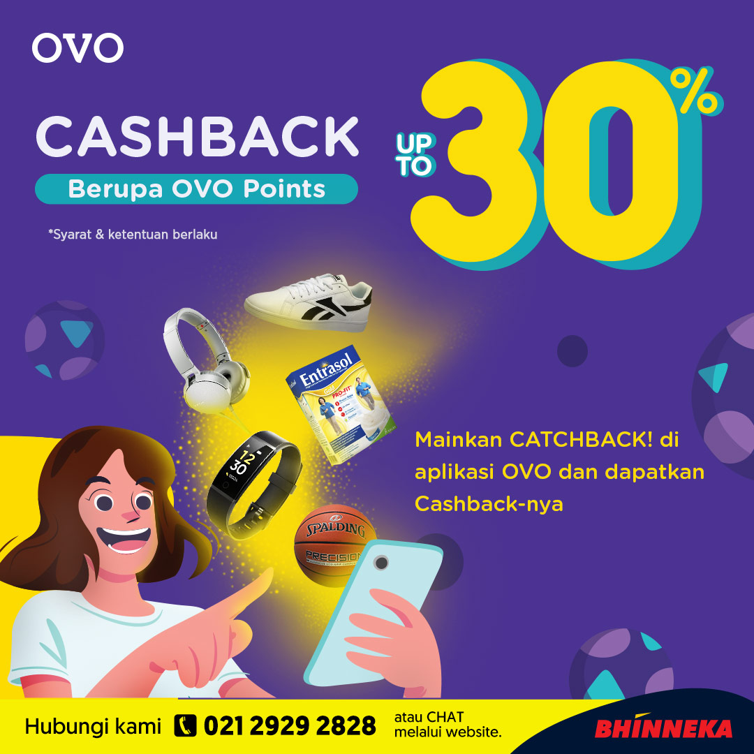 bhinneka's tweet photo. Dapat #Cashback #OVOPoints up to 30%? Mau banget dong, yuk mainkan #CATCHBACK di aplikasi OVO dan langsung dapatkan cashbacknya. Cek selengkapnya di https://t.co/zWngDy7Veo sekarang.
#PromoMaret #BusinessSuperEcosystem #BelanjaHemat #InfoPromo #OVOPromo https://t.co/6OciFwaWG6