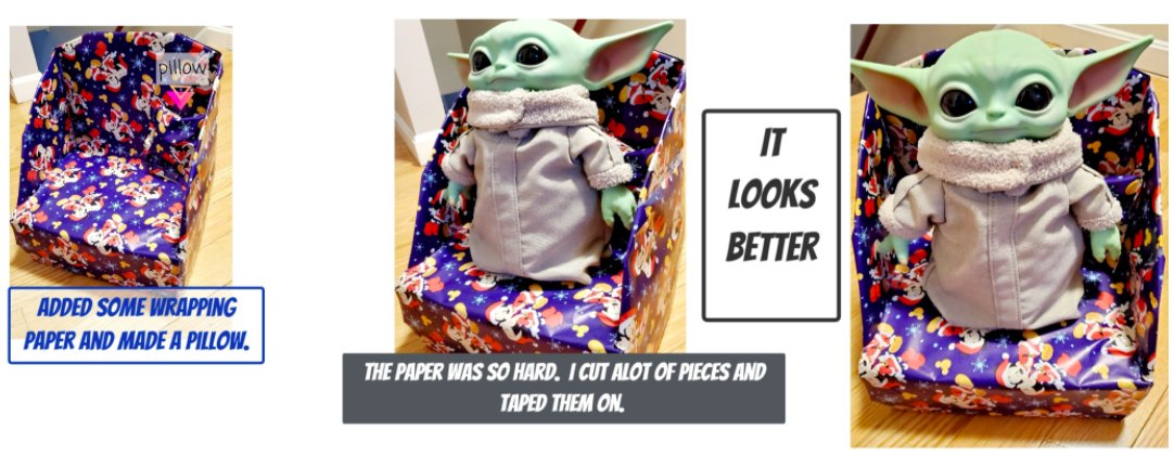 Room2091's tweet image. Baby Yoda is living the good life in the chair our girl Makeena created! @VP @POTUS #VPVISIT #POTUSVISIT @marty_walsh  @KJP46