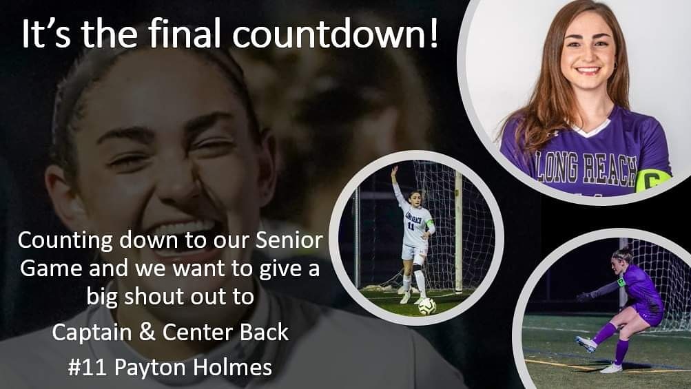 Thank you for your leadership, determination and passion as our Captain the last 2 years and as our teammate the last 4 years with the LRHS Girls Varsity ⚽️ program Payton! 
💜Senior Game -Thursday March 25💜