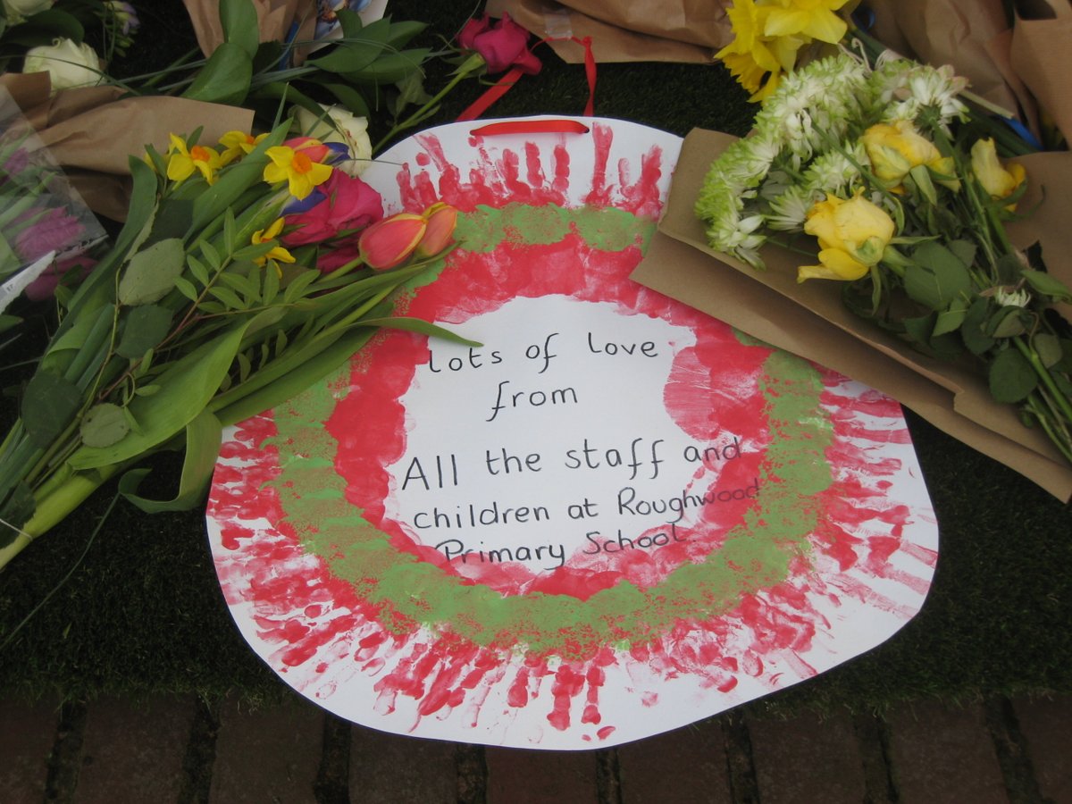 Photo's of the St Johns Church Covid-19 Memorial. The Memorial will stay in place until the weekend, any flowers or other tributes can be placed up to this time.