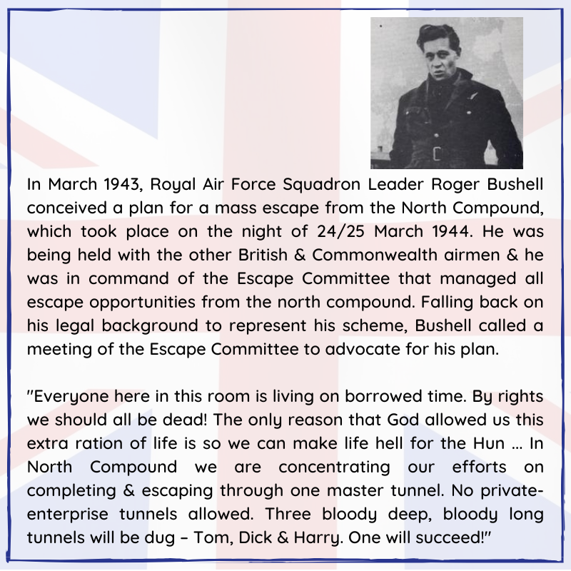 BritishHistorym's tweet photo. #otd 24 March 1944 – World War II: In an event later dramatized in the movie The Great Escape, 76 Allied prisoners of war begin breaking out of the German camp Stalag Luft III.

#TheGreatEscape #GreatEscape #AlliedAirmen #StalagLuftIII #POWcamp #lestweforget #Britishhistory https://t.co/CwGMZcZPAw