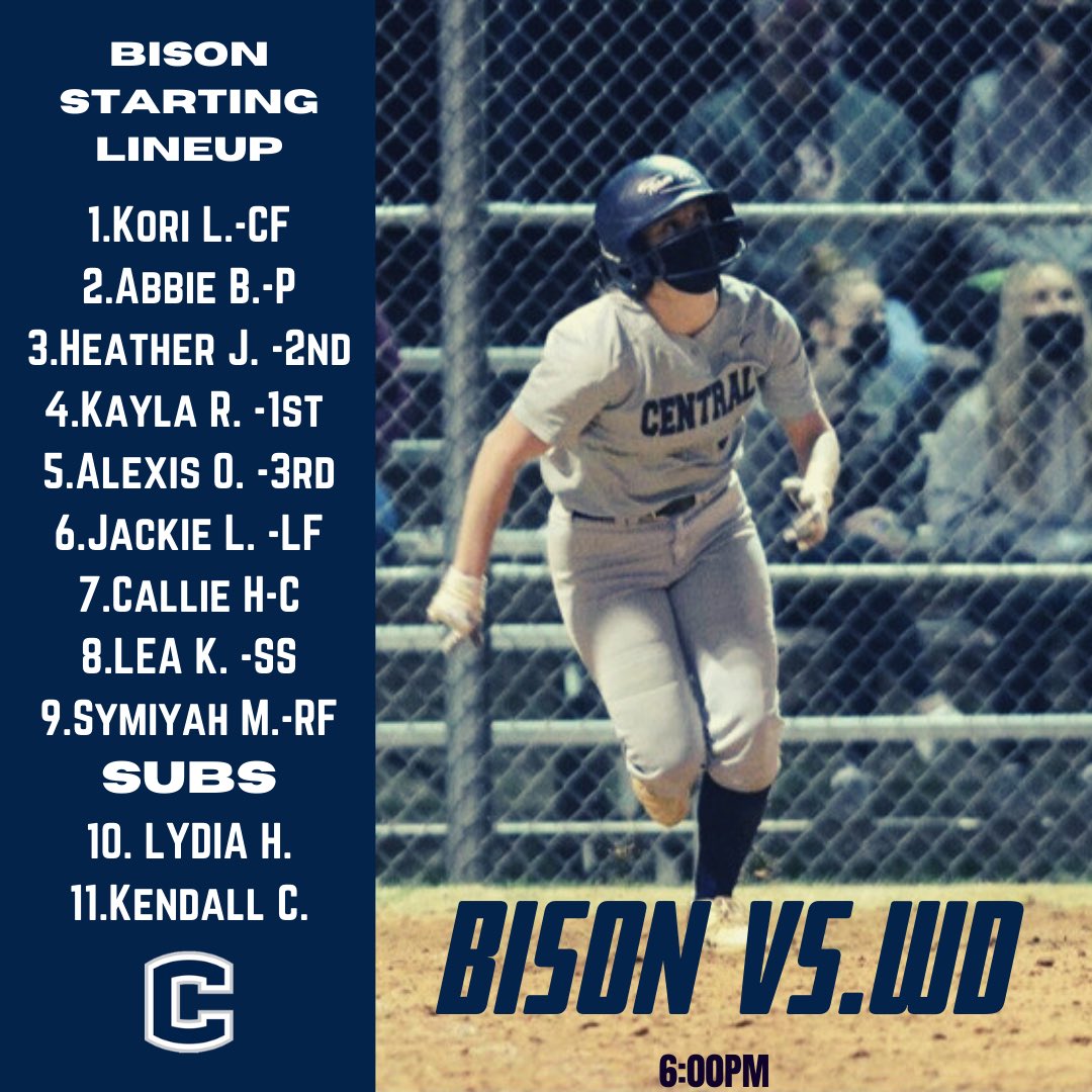 Your GAME DAY LINEUP!!!!!!! (3.24.21)

Let’s go Lady Bison! Another chance to sweep sweep this week 🧹🧹🧹🧹 #HornsUp #YaHerd 

#RT if you are ready for a Bison Sweep!!!!!