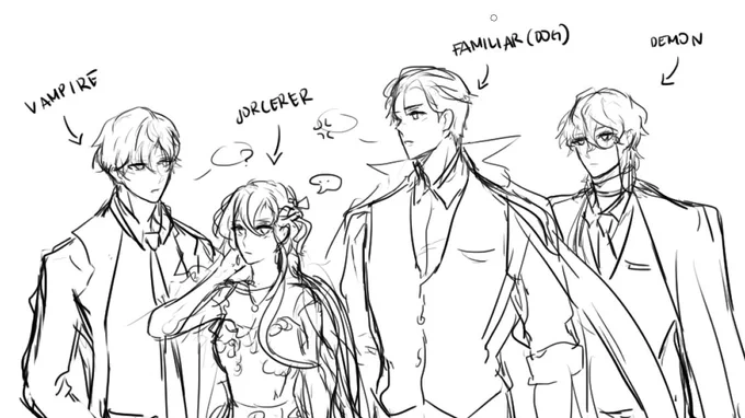 OKAY LAST WIP FOR NOW BUT WE HAVE LIME'S FRIENDS *cOUGHS* BODYGUARDS...??! 