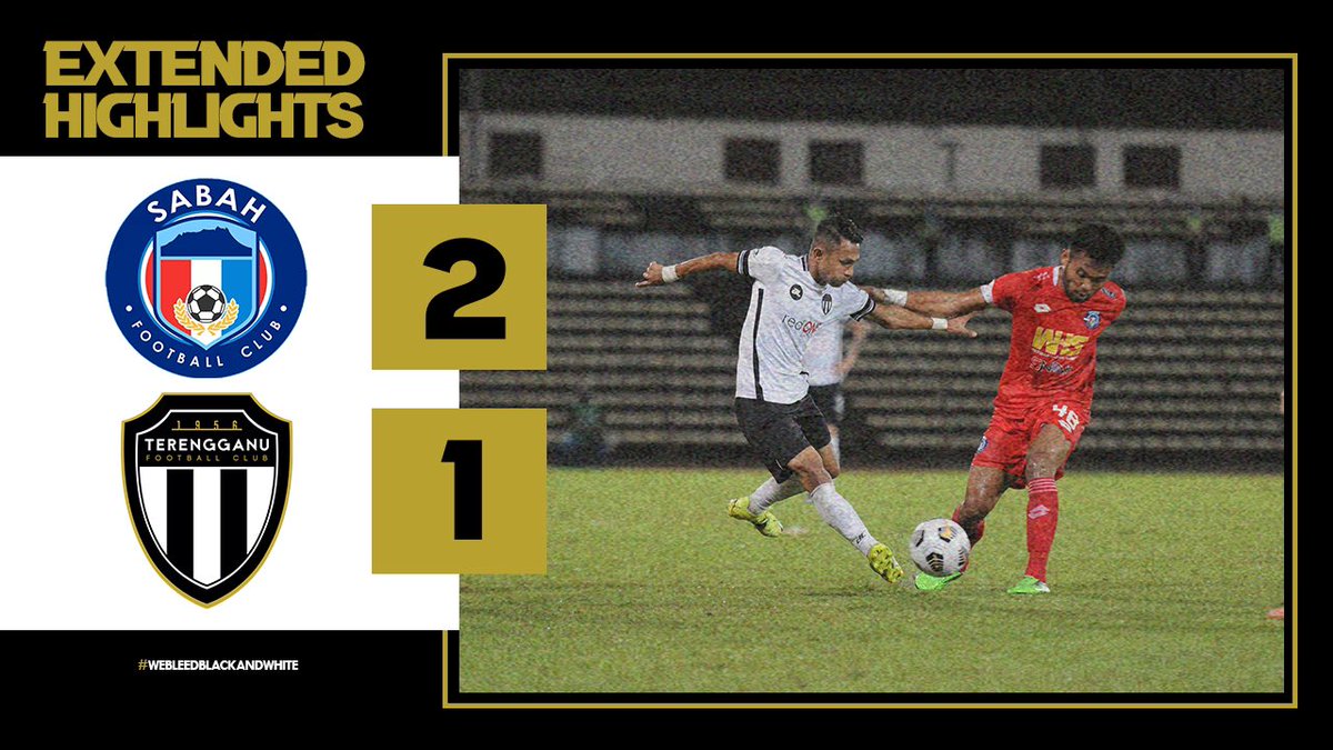 FCTerengganu's tweet photo. 🎥 EXTENDED HIGHLIGHTS | SABAH FC vs TERENGGANU FC #MSL5 🏳️🏴
👇🏼👇🏼
https://t.co/2FxN52m2pz
#TerengganuFC
#WeBleedBlackandWhite
#WinBackMission
#TFCTV https://t.co/HlkutY47cm