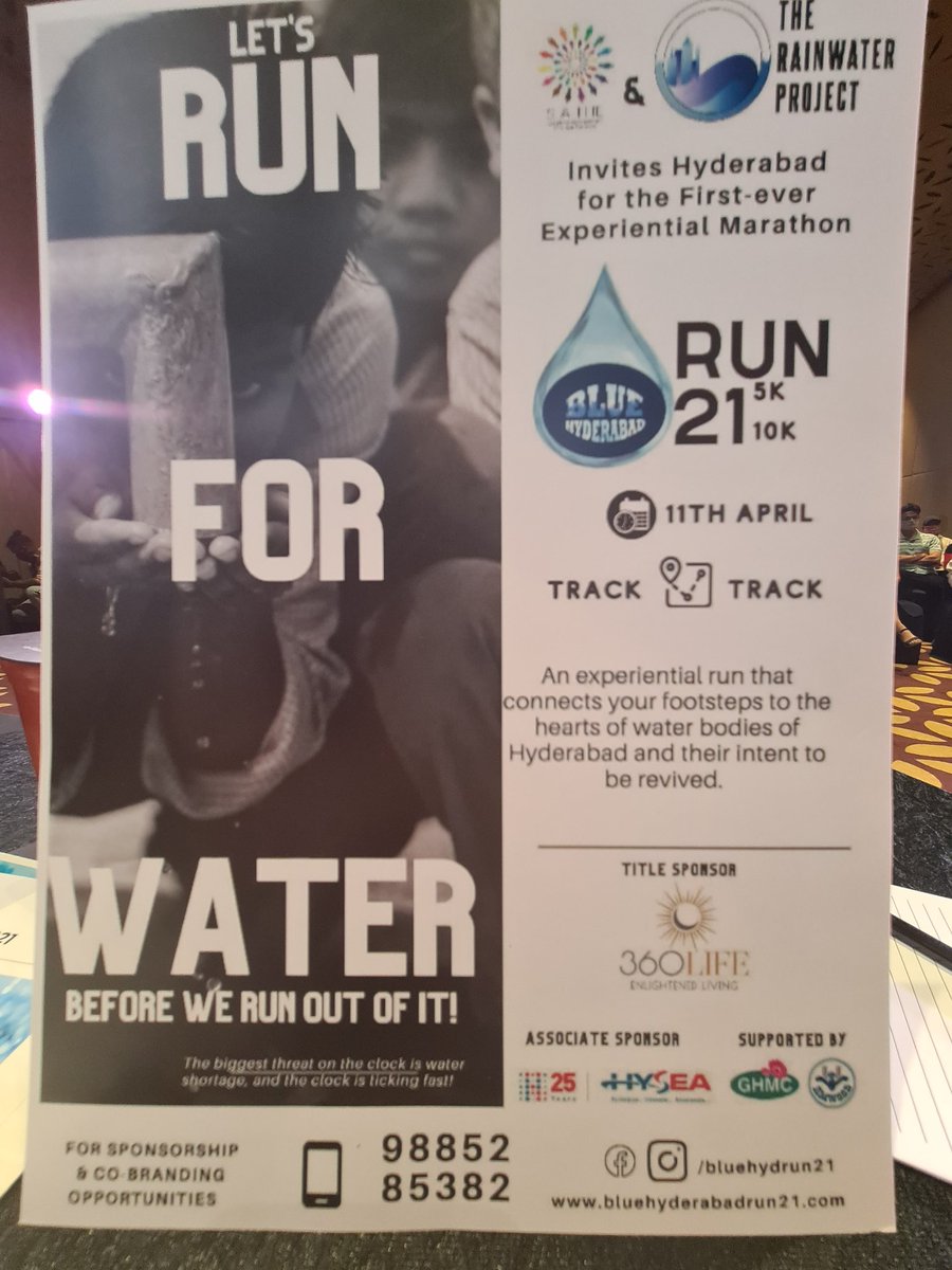 UKinHyderabad's tweet photo. Water scarcity could displace 700 million people #By2030. It's important we start 'Valuing Water'.  

DHC @Andrew007Uk  joined the event that announced the launch of #BlueHyderabadRun on April 11. You can also be part of this run by registering at https://t.co/4S1WXzPqPE https://t.co/KRVfOFuBg6