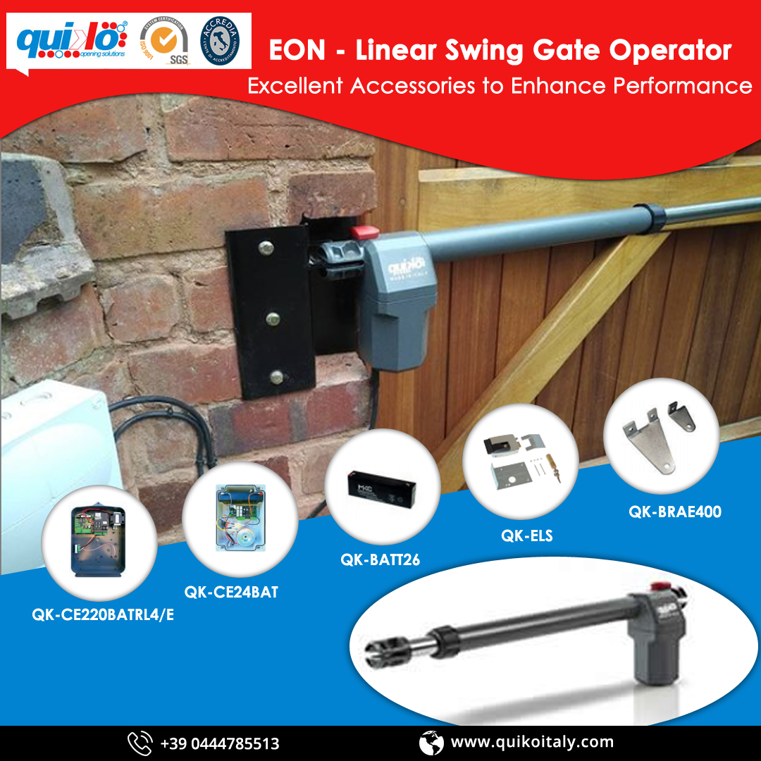 QUIKOITALY's tweet image. QUIKO’s EON series linear swing gate operators are intended for residential applications and can be accommodated in limited available space. 

Visit our website quikoitaly.com/en/eon-linear-… to know more.

#SwingGateOperators #GateOperator