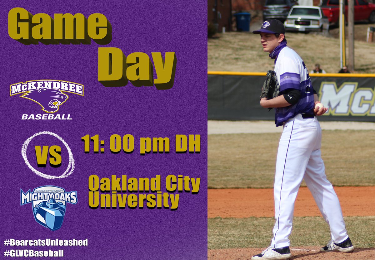 McKBearcats's tweet photo. IT'S A @McKendree_BSBL DOUBLE HEADER
๐: Oakland City University
๐: Lebanon, IL
๐๏ธ: Hypes Field
โฐ: 11:00 am
๐บ: https://t.co/BGTcSppqbZ
๐: https://t.co/IeHcHq9wvBโฆ
#BearcatsUnleashed #GLVCBaseball #statsforscott https://t.co/ph8uLJ3VzP