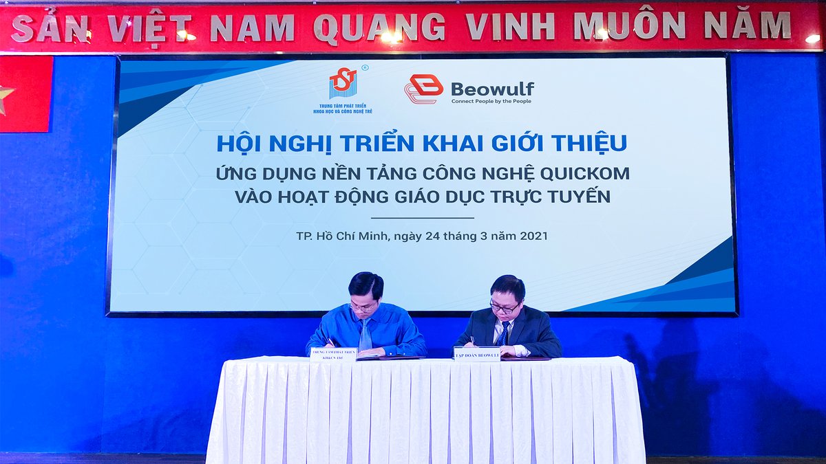 BeowulfChain's tweet photo. 🌟 Beowulf Blockchain is pleased to partner with the Ho Chi Minh Communist Youth Union to deploy QUICKOM for the academic community in Ho Chi Minh city.

#beowulfblockchain #partnership #QUICKOM #videoconferencing #communication #BWF #telecommunications #DecentralizedNetwork https://t.co/u7p1pYGGNf