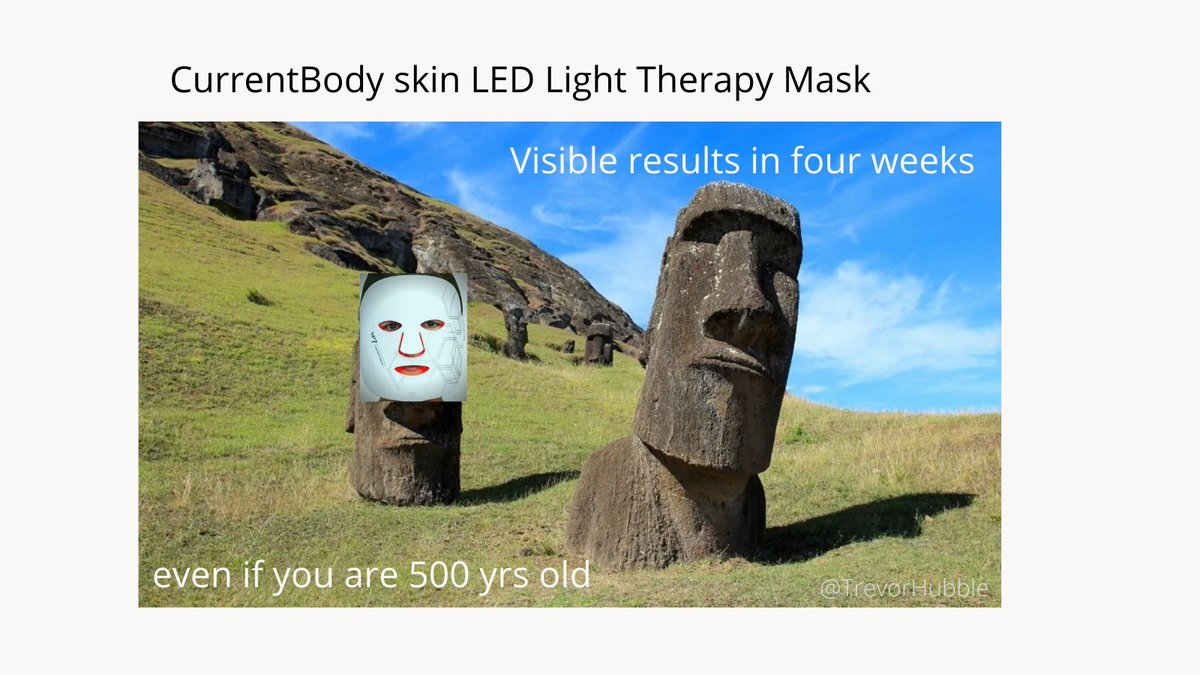 TrevorHubble's tweet photo. It's what you need if you are out in the field all day
LED Light Therapy Mask. 
@OneMinuteBriefs #theothermask  

Clinically-proven flexible silicone mask that hugs the face using red and near-infrared LED light therapy to treat a variety of skincare concerns. 
@CurrentBody https://t.co/11c0QUZp9R