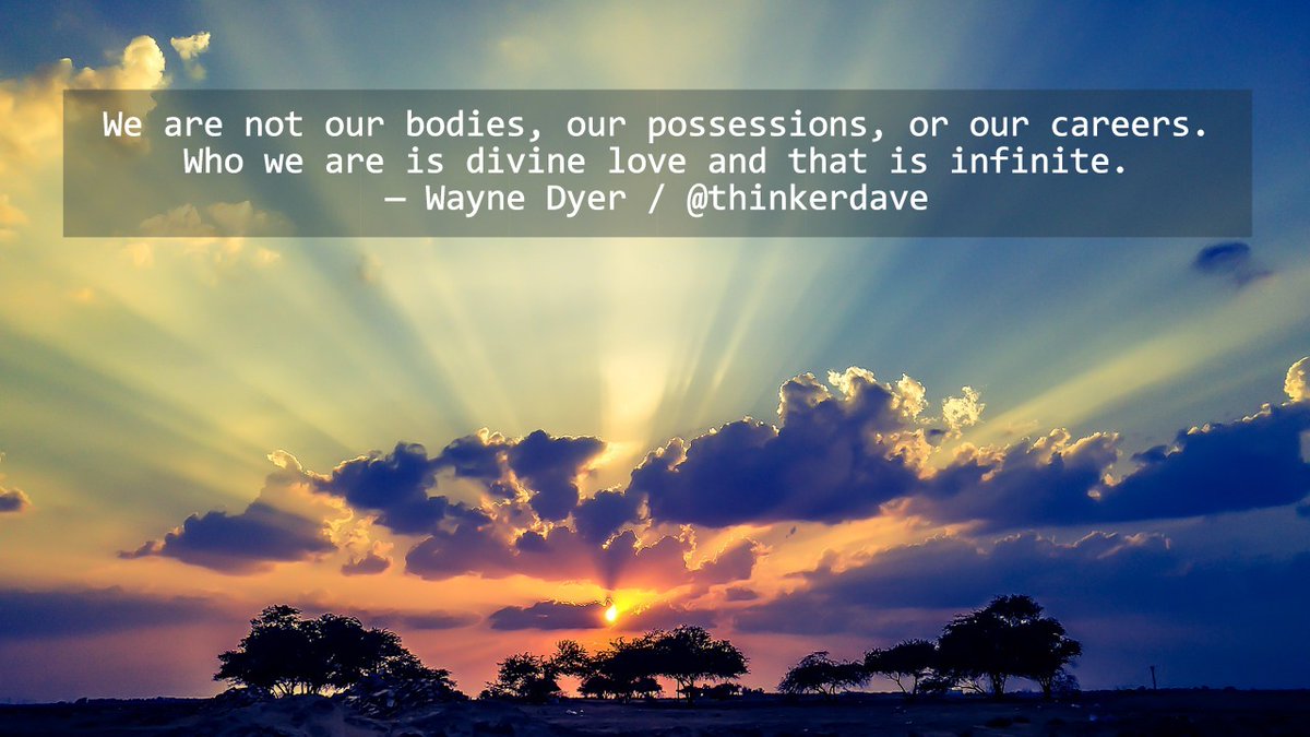 TreadmillBooks's tweet photo. Who we are is divine #love and that is infinite.

#WayneDyer https://t.co/7l11h6cU86