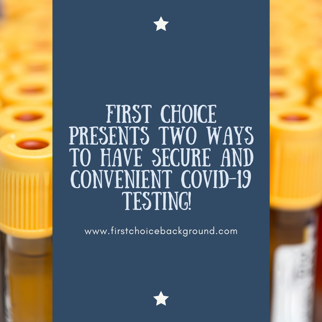 FirstChoiceBGS's tweet photo. First Choice Presents Two Ways To Have Secure And Convenient Covid-19 Testing! https://t.co/jwaZgePITa #COVID19 #testing https://t.co/a0KwCiUdjj