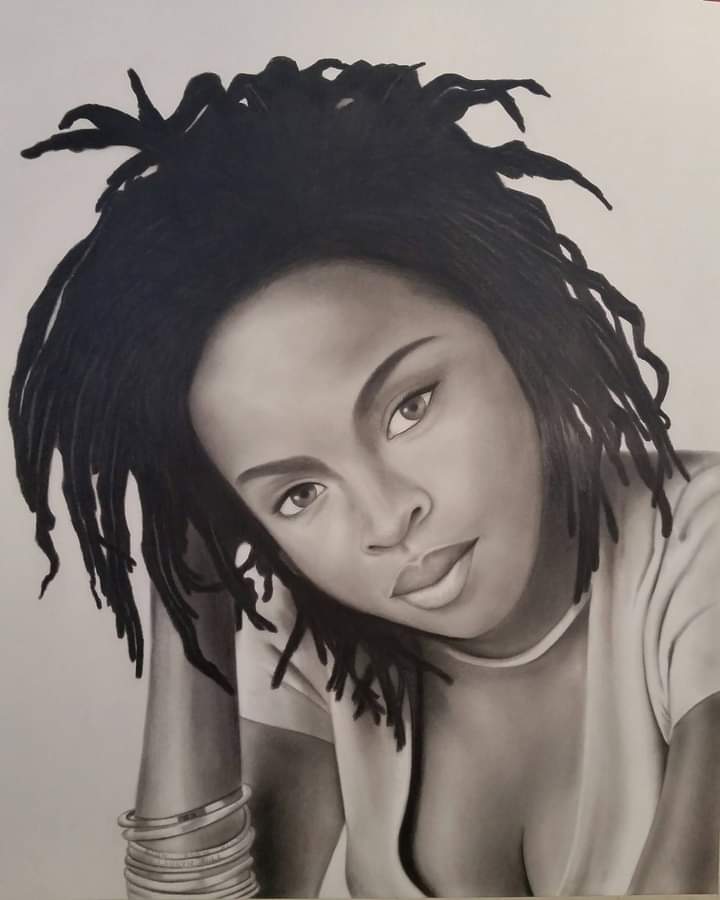 questar1959rep1's tweet photo. "Lauryn Hill" singer, song writer, rapper, record producer & actress. Ebony pencil drawing by RA, the Artist of Hip Hop ! #HipHopRoyaltyCollection #RAartPublishing https://t.co/C7bjuuYQkF