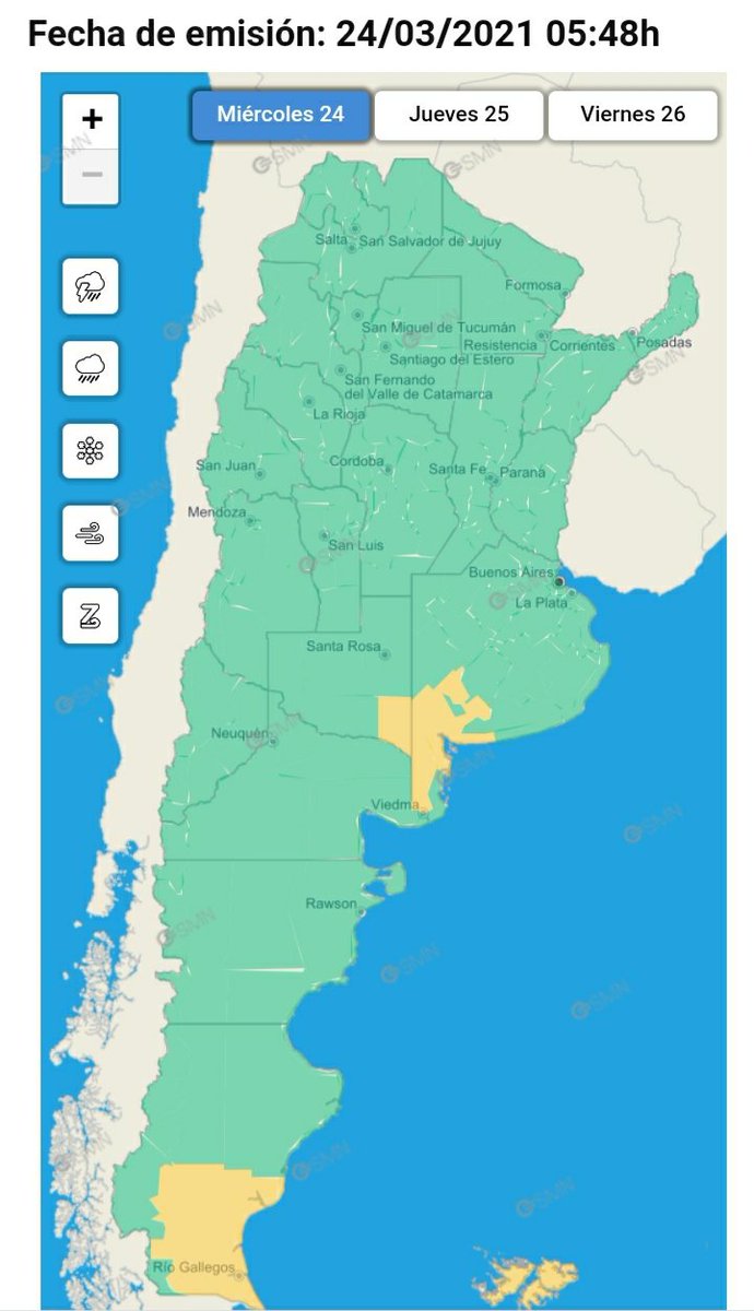 MeteoNacho's tweet photo. El @SMN_Argentina tiene vigente un alerta para hoy por tormentas sobre el sur de la región pampeana y ya mañana laa tormentas fuertes afectarán el sur del litoral, Córdoba y extremo noreste de BsAs.
Las seguimos atentos! 🧐⛈‼
Si hay alerta #EstateAlerta https://t.co/TIbmenfcx9
