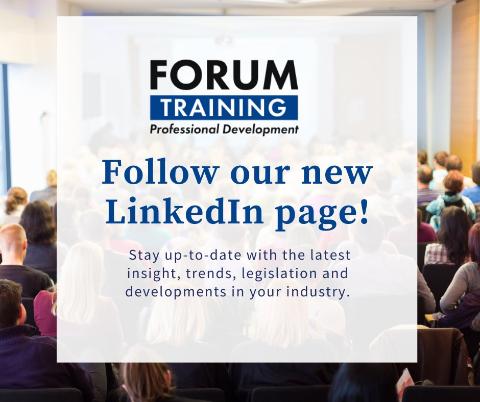 Forum__UK's tweet photo. Join the Forum Training community on our new LinkedIn page and never miss out on the latest insights, trends, legislation and developments in your industry.
Follow us today → https://t.co/zpKXZfqb7L
#Professionaltraining #ForumTraining #Conferences #Events #onlinetraining https://t.co/6UbbUQjMsr