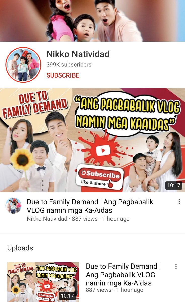 Hashtag_nikko13's tweet photo. Finally!! Plss watch and subscribe mga ka AIDA’S 🙏🥰🥰

https://t.co/l854Cj94Ms https://t.co/WgHrDxUhQe