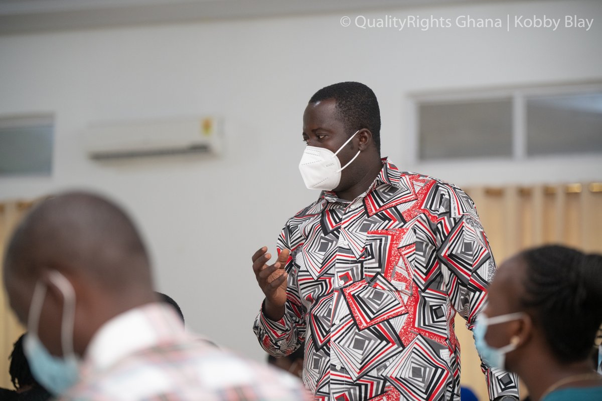 QRGhana's tweet photo. On Tuesday (Day 2) of the #QRFace2face trg, facilitators engaged participants  in "Promoting human rights in mental health" to enlighten on actions and inactions which fails to protect the rights and dignity of persons with disabilities. #qualityrightsgh https://t.co/cyiRbXj7w6