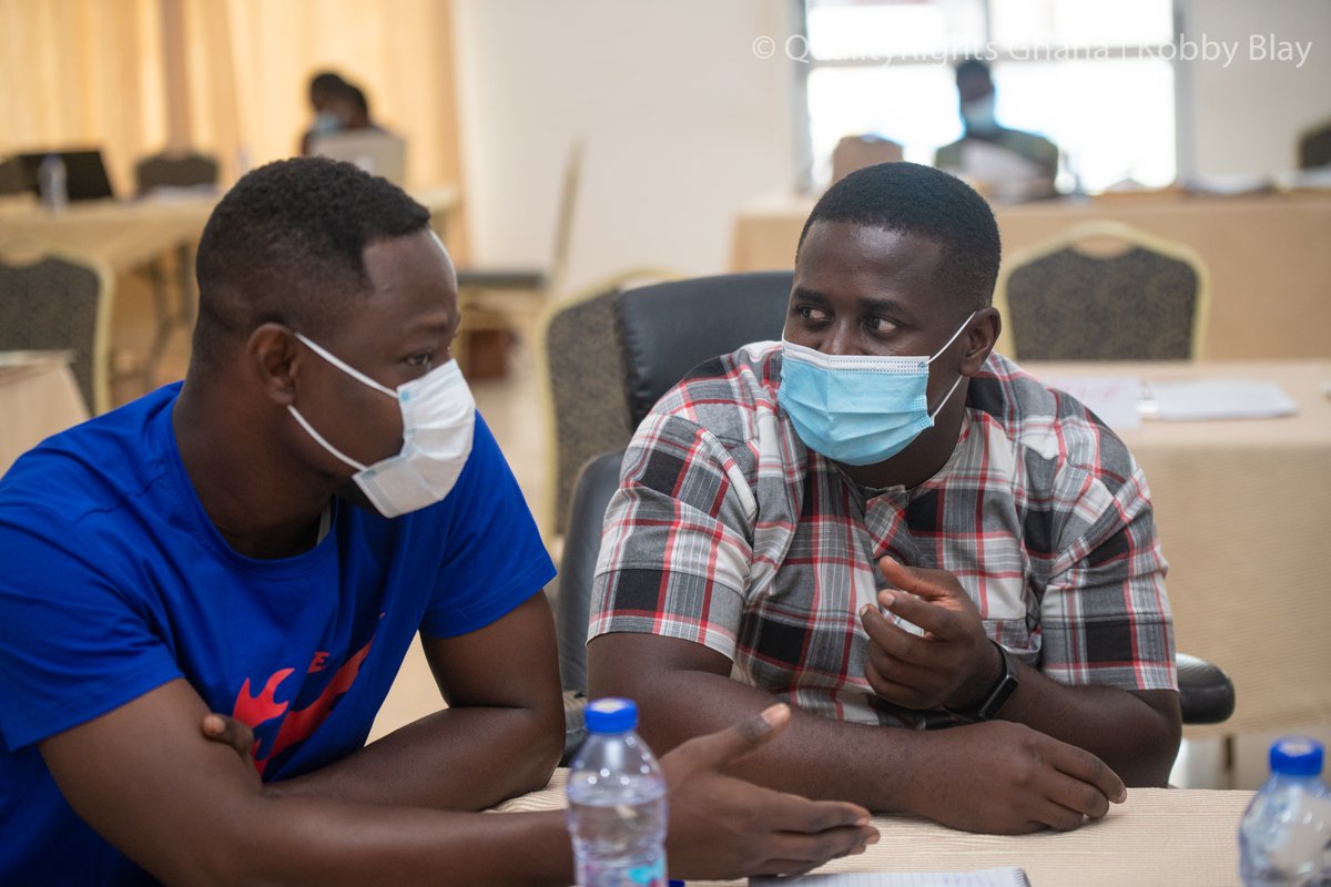 QRGhana's tweet photo. On Tuesday (Day 2) of the #QRFace2face trg, facilitators engaged participants  in "Promoting human rights in mental health" to enlighten on actions and inactions which fails to protect the rights and dignity of persons with disabilities. #qualityrightsgh https://t.co/cyiRbXj7w6