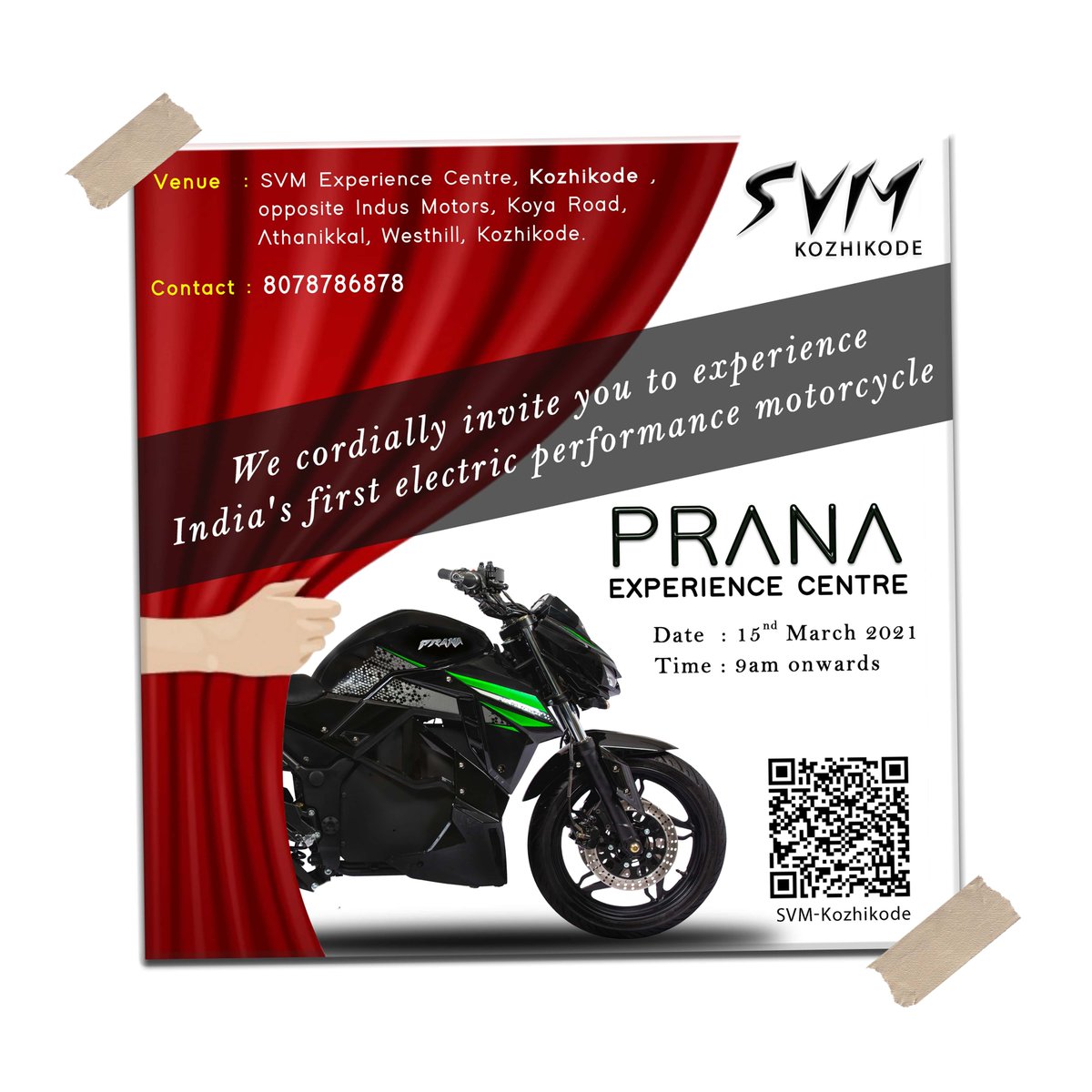 srivarumotors's tweet photo. Hello Kerala!! We have stepped in Calicut, the wealthy land of natural beauty. Lets make it even more greener with #gogreen attitude. Step in and dive into the world of #PRANA.
#srivarumotors #svmcsr #svm_bikes @prana_calicut #svm #made_in_india #Indian_ev #gogreen https://t.co/yHAlkdlQXo
