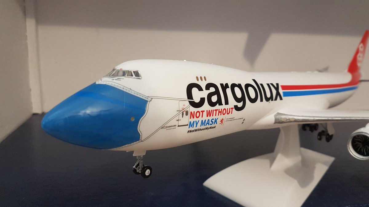 MouchelCorentin's tweet photo. Cargolux 747-8f 1/144 #NotWithoutMyMask @Cargolux_Intl https://t.co/FxoRK3BfO7