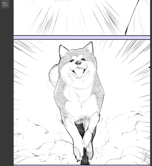 模写秋田犬 