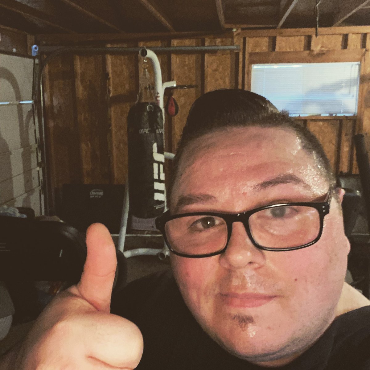 OnAirCartman's tweet photo. #AccountabilityUpdate: The last few days I educated myself on High Intensity Interval Training. I was doing it wrong. Today I corrected that. It hit hard and feels good. #SweatingOutTheWeakness #Gym #Homegym #weightlossjourney #GetIt https://t.co/UbEp58gk3I