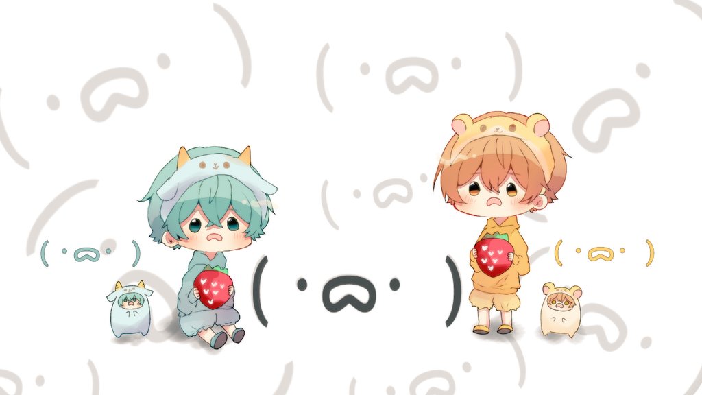 「( ・ᯅ・  )??
#ころんくん #るぅとくん 
#すとぷりギャラリー 」|りんな@雨女のイラスト