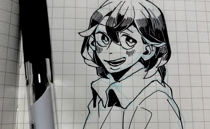 水色シャーペンで下書きしてみたかったから買ってみた。いいね… 