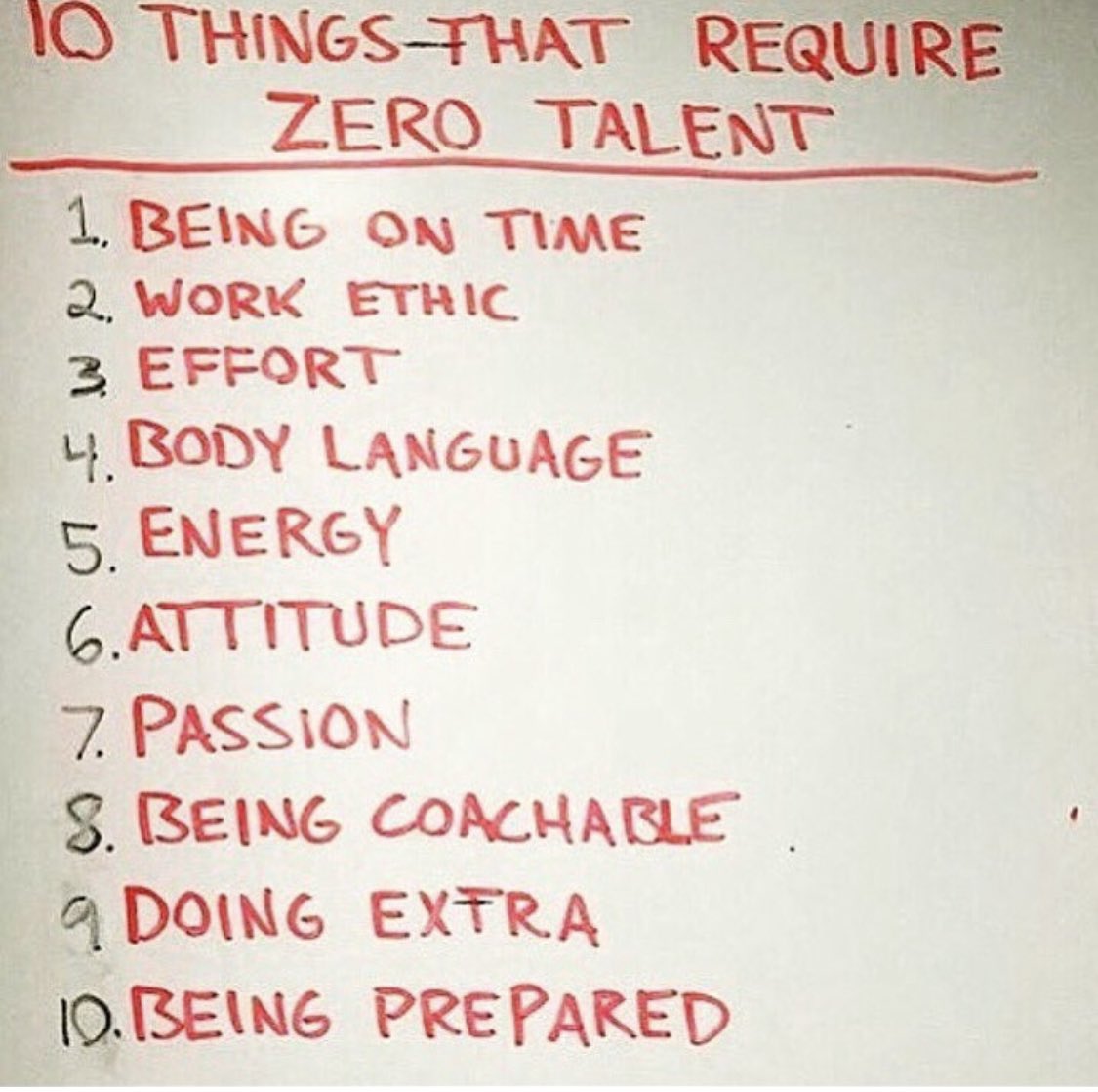Still one of my favorites....not just for my ballplayers but also in everyday life.....be good at ur TNT’s ......Takes No Talent... you don’t have to be the biggest, strongest, fastest, smartest, to be good at these! #CarryOn #WinTheDay #TNT’s