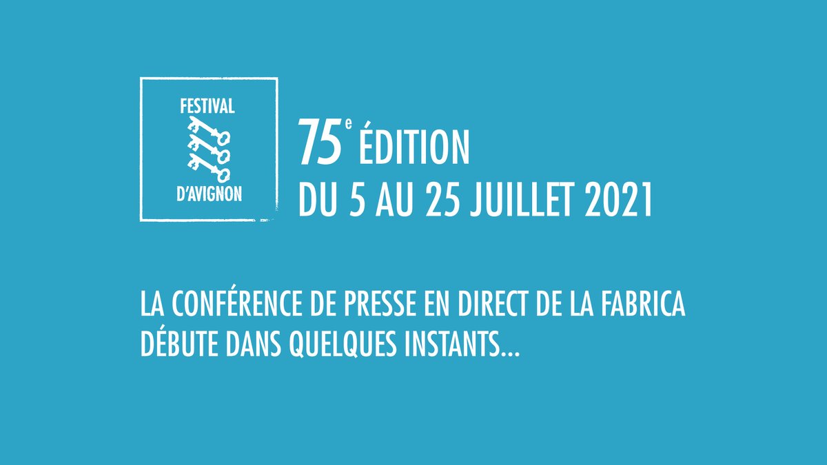 | #FDA21 | EN DIRECT | Nos équipes sont à La FabricA. Nous lancerons dans quelques instants le direct de la conférence de presse de la 75e édition du Festival d'Avignon - Restez avec nous, le #LiveTweet commence bientôt.