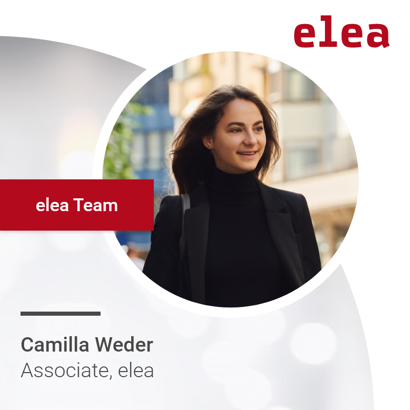 eleaFoundation's tweet image. Meet @camillaweder, Associate at elea. Camilla started her professional #career in philanthropic impact investing by joining the #eleaTalentProgram.

elea.org/en/about-us/wh…

#Talents #ImpactInvesting #JobsWithPurpose

@HSGStGallen
