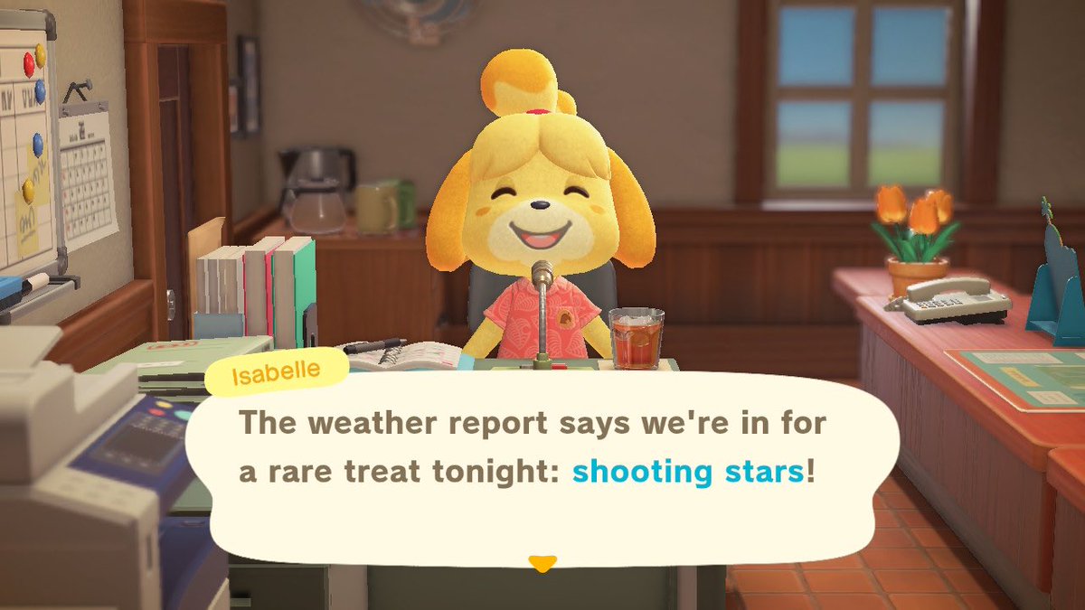 3kath3rin33's tweet photo. My first shooting stars announcement !!! After almost a year of playing haha #AnimalCrossingNewHorizons #animalcrossing https://t.co/UbYXUs8MXC