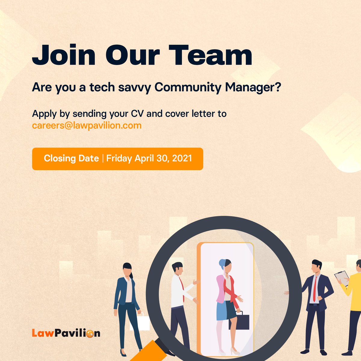 LawPavilion's tweet photo. #WeAreHiring #JobOpportunity https://t.co/8fSdkzR0JU