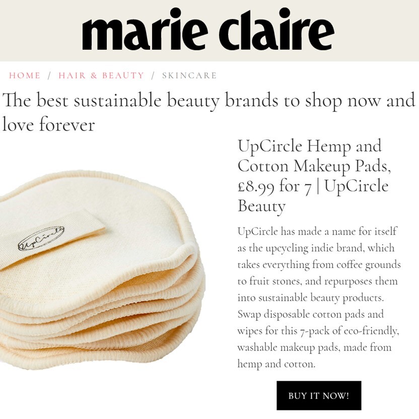 upcirclebeauty's tweet photo. UpCircle has been named by @marieclaire as one of the best sustainable beauty brands! 🙌

ALSO, our washable, hemp and cotton makeup pads have been featured as an eco-friendly swap! 💚

Shop now: https://t.co/CFbp0jRLAZ

#ecofriendly #sustainablebeauty #beauty #reusable https://t.co/BlHFp6I81i