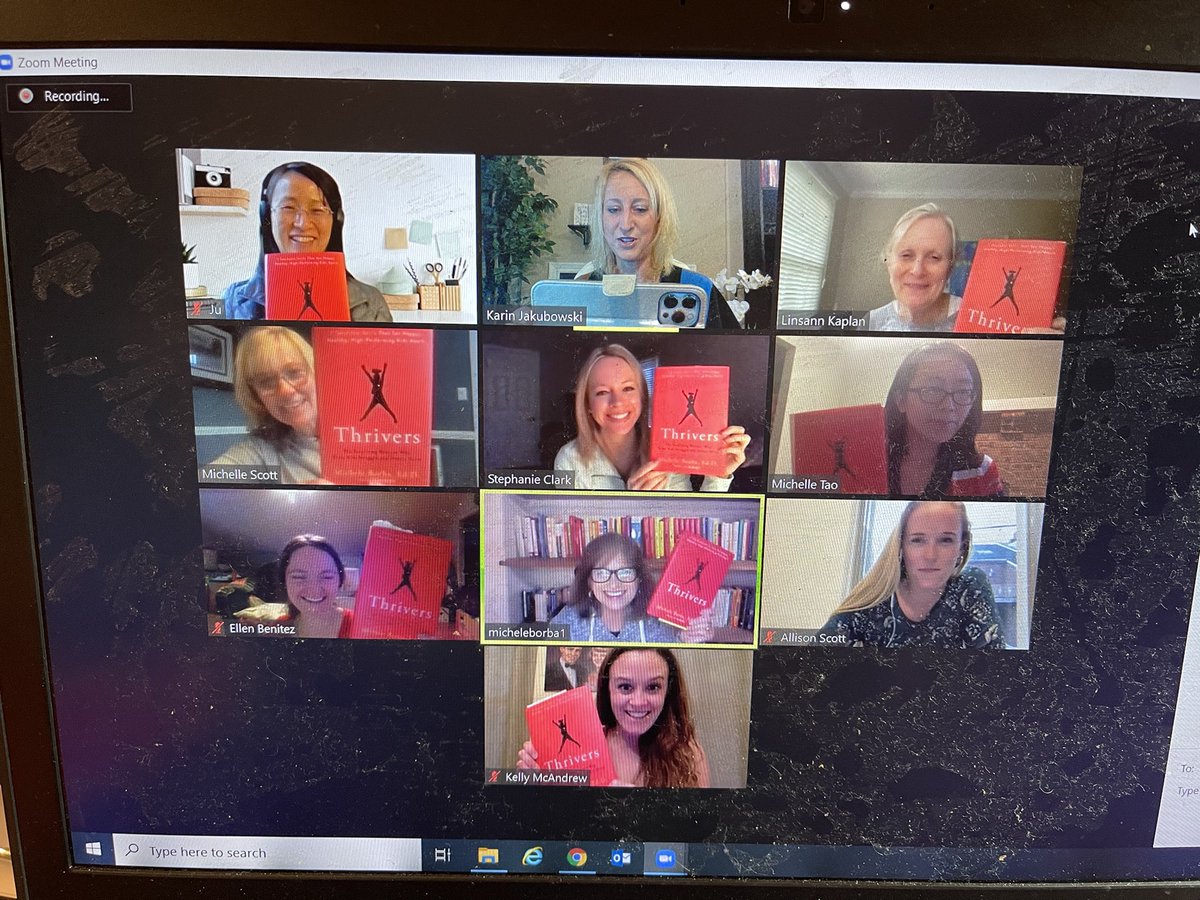 North Star’s first Book Club with parents, teachers and admin! The author joined our call last night! Check out her new book “Thrivers”! ⁦<a href="/micheleborba/">Dr. Michele Borba</a>⁩