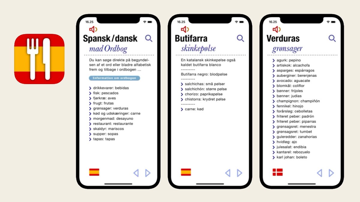 andersenKlaus's tweet photo. Savner du også Spanien? Spansk/dansk madOrdbog er opdateret til version 2.0 …
https://t.co/oXeifSQAFE https://t.co/MGB2vPZUbx