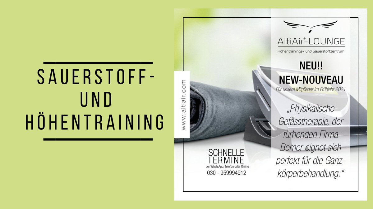 LoungeAltiair's tweet image. Mikrozirkulation und Durchblutungsförderung💧

Durch die BEMER-Behandlung wird über die Verbesserung der Mikrozirkulation die Reaktionsbereitschaft der weißen Blutzellen erhöht.
 
Du bist gespannt wie es funktioniert? Dann meld dich gern bei uns.