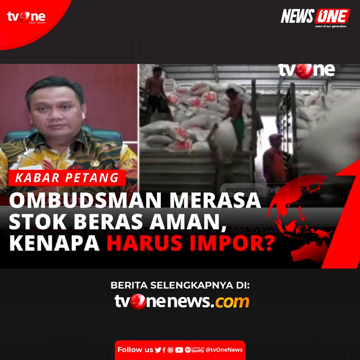 Anggota Ombudsman Indonesia menyatakan bahwa dalam waktu dekat ini akan ada panen raya yang jika dikalkulasikan persediaan beras akan aman sampai tengah bulan Juni atau Juli tahun ini.
Selengkapnya bit.ly/kontroversiimp…
#NewsOne #CariBeritaditvOne #BerasImpor #LuarNegeri