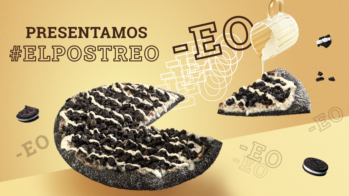 Añadirle a todo -EO es una personalidad, y es la nuestra. 💁‍♀️👇

Presentamos #ElPostreo, la nueva Telepizza Sweet hecha con <a href="/Oreo/">OREO Cookie</a> 😋 ¿Te atreverías a probarlo? Haz RT y veamos si pasan cositas...