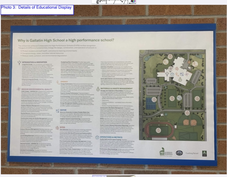CHPSNews's tweet photo. This is a great example of a Central Education Display that's part of our Integration &amp; Innovation criteria requirements. It showcases the features of your high performance school. https://t.co/2fFktqe9uk  @GallatinRaptors @Cushing_Terrell #betterbuildingsbetterstudents https://t.co/WeveoSUfWE