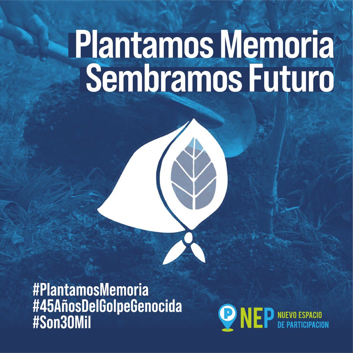 NEParticipacion's tweet photo. #PlantamosMemoria, sembramos un futuro con verdad y justicia 🤍

#45AñosDelGolpeGenocida https://t.co/ctIDfDY0Yj