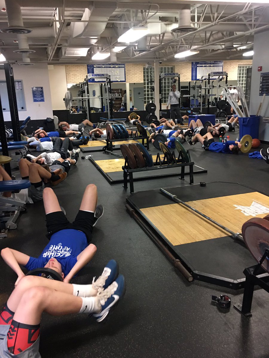 Our strength coach Rashad Daniels has these men working at 545 everyday. We will be ready this fall.