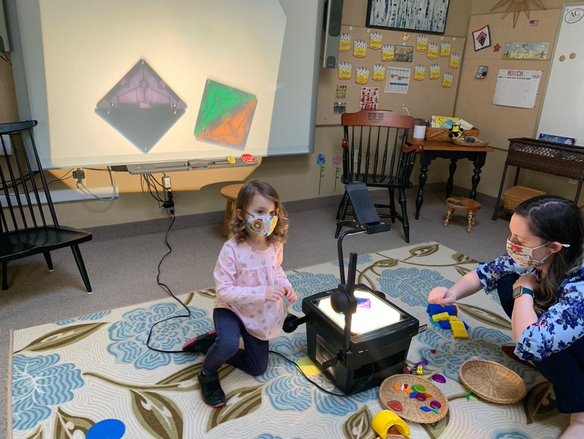 ACSRochester's tweet photo. ACThrees studying light, shadows, and reflection with the good ol’ overhead projector ;) https://t.co/3UaR2iWedK