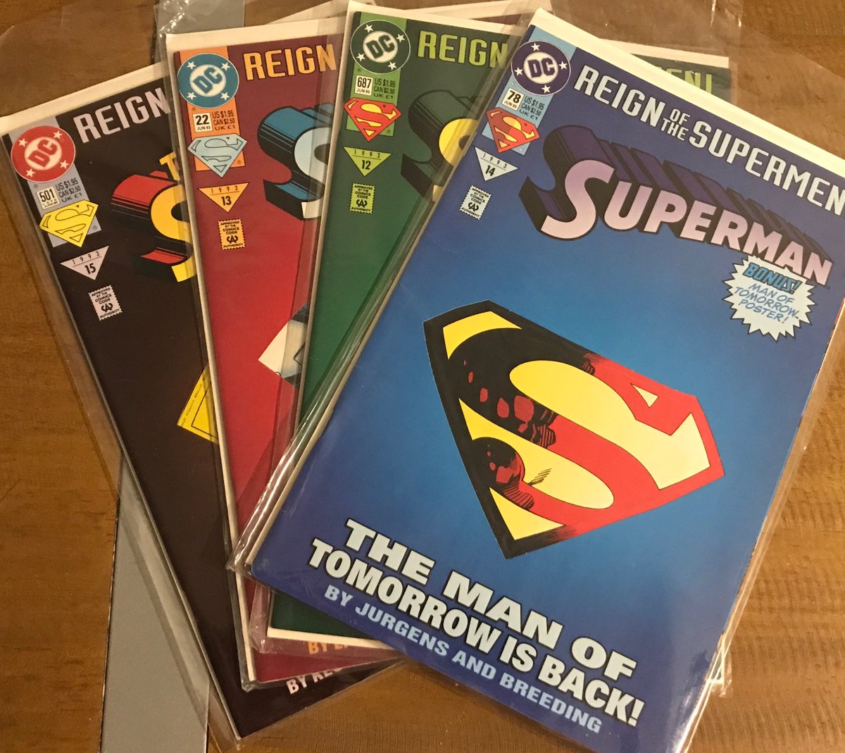 GeraldRice's tweet photo. Look what I found in my closet. #comicbooks #superman #manofsteel #lastsonofkrypton #manoftomorrow #superboy #metropoliskid #dc #reignofthesupermen https://t.co/5nizJ6p05n