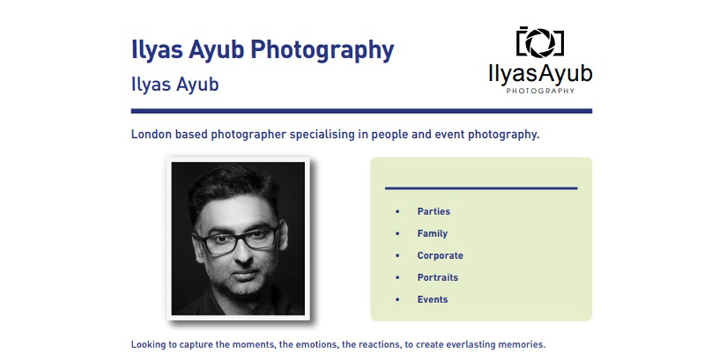 ChigwellBiz's tweet photo. Members get the chance to give a more detailed explanation about their business to help teach the other members what they do and what to look out for.

This week we have Ilyas Ayub from @IlyasAyubPhoto  

If you'd like to know more then please get in touch It is FREE to attend https://t.co/VIkIMOzQvU