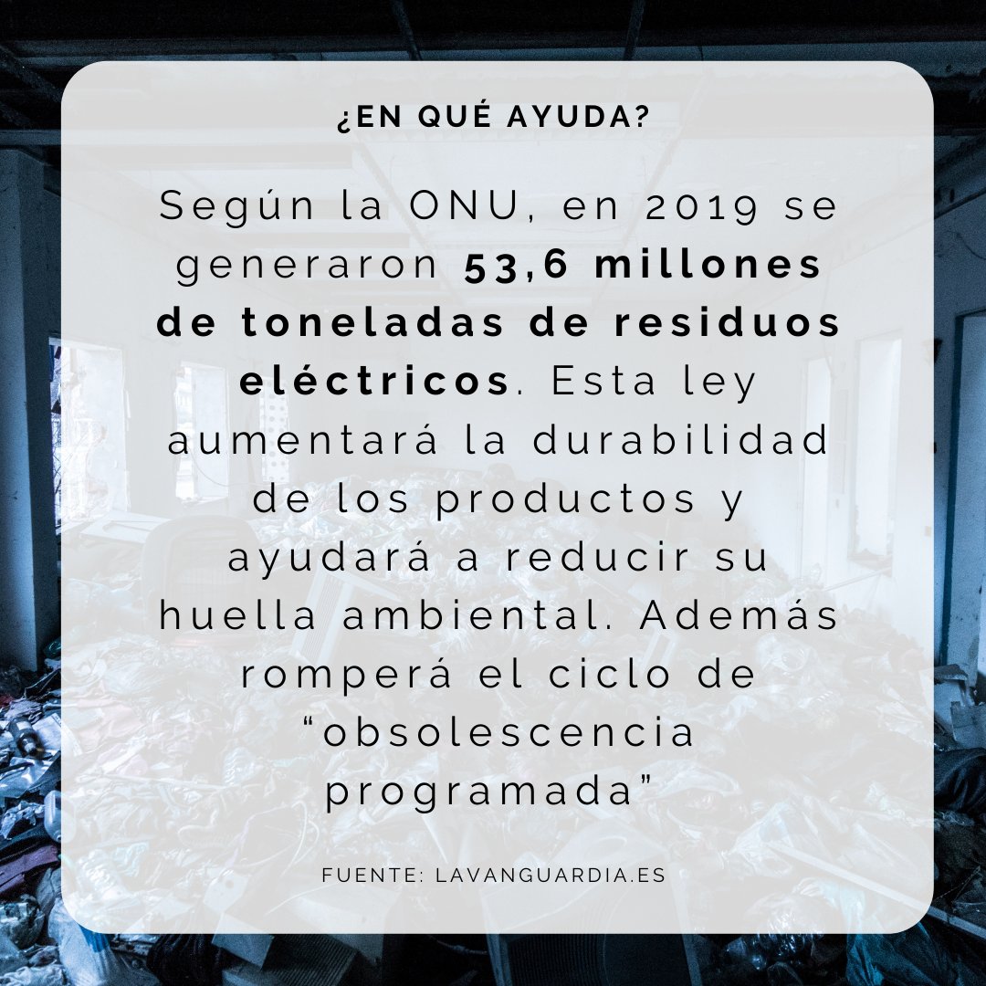 CavSustentables's tweet photo. La #ObsolesenciaProgramada limita la vida de los artículos electrónicos para que tengas que comprar/tirar/comprar y hoy podría estar frente al principio del fin con la Ley de Derecho a Reparar europea 🇪🇺
#DerechoAReparar #Sustentable #Reciclaje #MedioAmbiente #FelizMiércoles https://t.co/uNdwPG9oGE