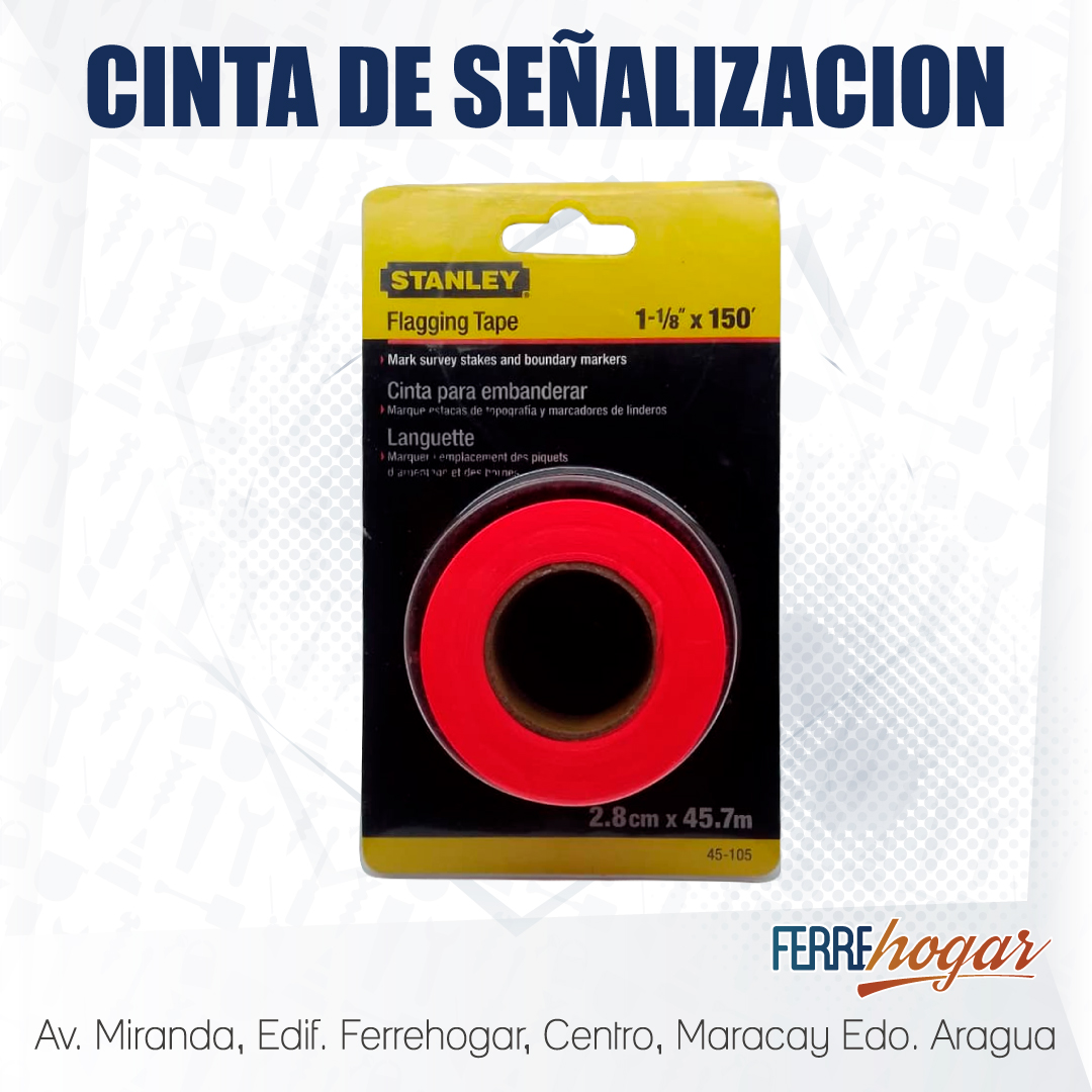 FerrehogarNet's tweet photo. Tenemos disponibles la cinta de señalización para embanderar.

Cinta de 1 - 1/8" X 150' o 2.8cm X 45.7cm
Marca STANLEY

En ferrehogar encontrarás una gran variedad de productos a los mejores precios.

#ferrehogar #maracay #aragua #venezuela #ventas #ofertas #promocion #envios https://t.co/twyo2KJTFH