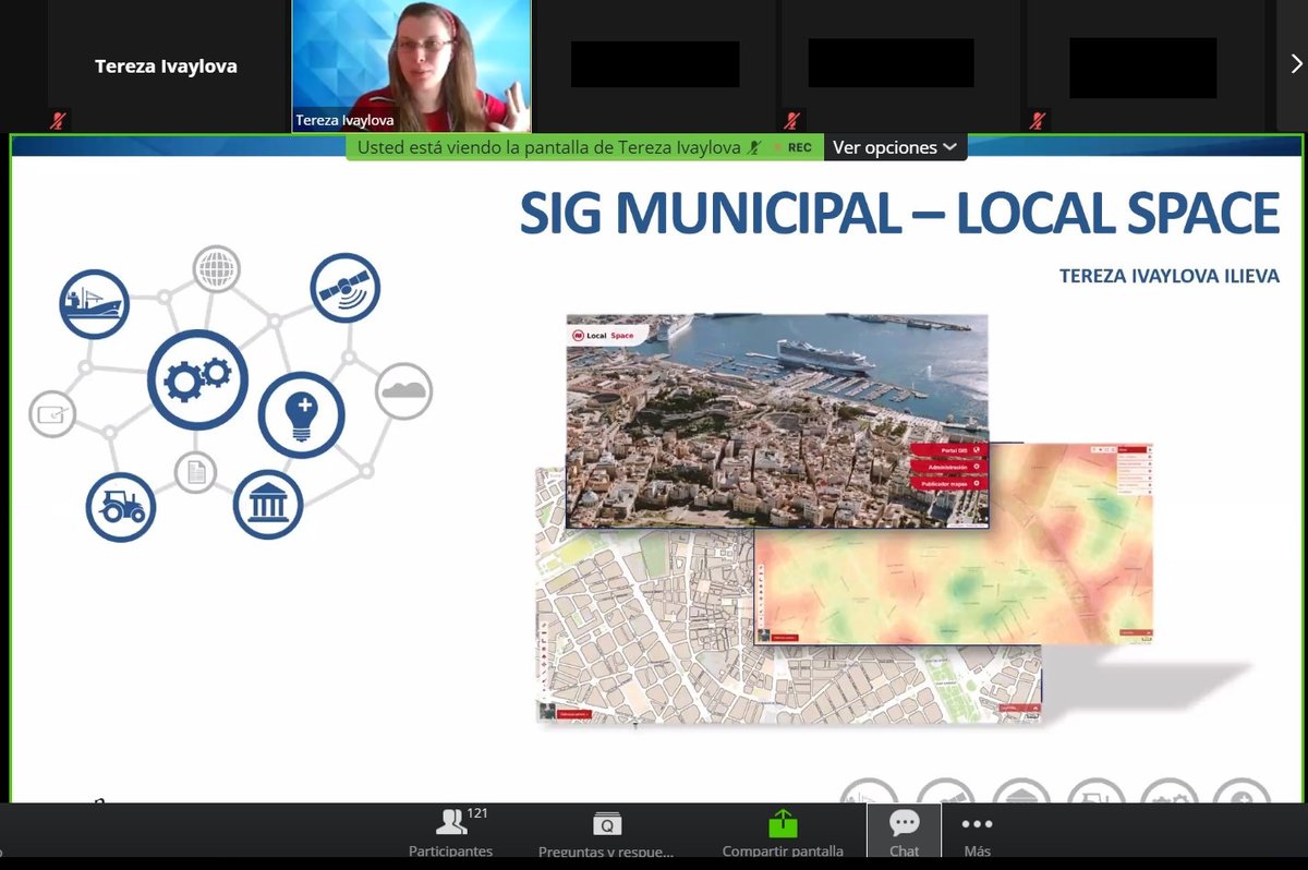 prodevelop's tweet photo. Hoy @Prodevelop ha estado presente en las Jornadas de SIG Libre 2021 (https://t.co/PeuMhaKyUY) organizadas #SIGTE de la @UniversitatG. Nuestra compañera #TerezaIvaylova ha presentado la herramienta de SIG Corporativo Municipal Local Space (https://t.co/HSlFXCbrvP) https://t.co/2ZiN7EX1kR